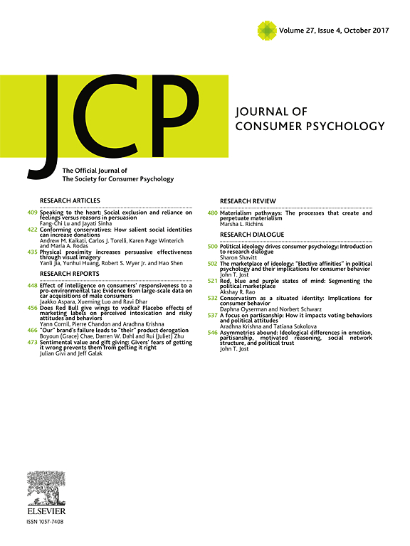 Go to journal home page - Journal of Consumer Psychology